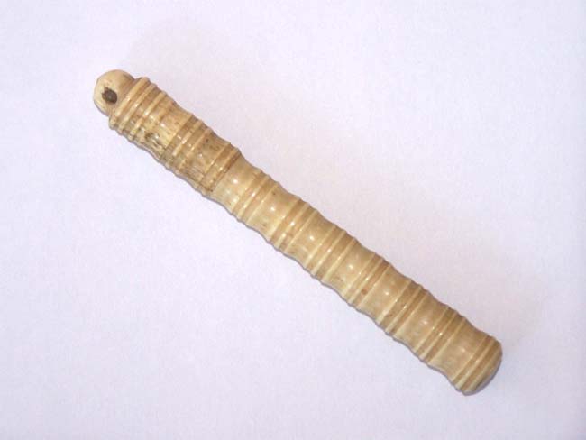 A Fine 19th century Carved Bone Needlecase